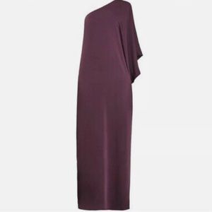 BCBGMAXZARIA Cascading One-Shoulder Gown